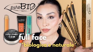 FULL FACE PUROBIO 😮 IL MAKEUP BIOLOGICO È VALIDO  AMBRA JESS [upl. by Seuguh]