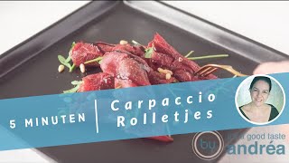 Carpaccio rolletjes [upl. by Aihsekal]