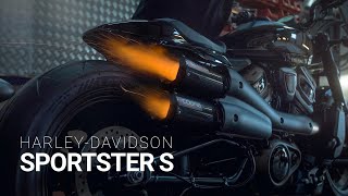 HarleyDavidson Sportster S Exhaust Upgrade  Legendary sound Modern Design  Cobra Sport Exhausts [upl. by Eirac]