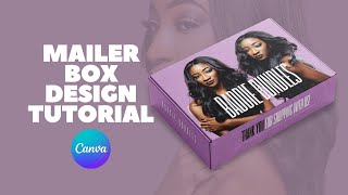 DIY Mailer Box Design in Canva [upl. by Beilul460]