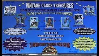 3 ROOKIE HITS IN 2019 VINTAGE TREASURES PACKS  SEARCHING FOR 1952 TOPPS MICKEY MANTLE ROOKIE CARD [upl. by Lawley]