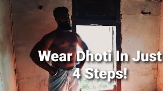 How to wear Dhoti 4 Simple Steps [upl. by Delos]