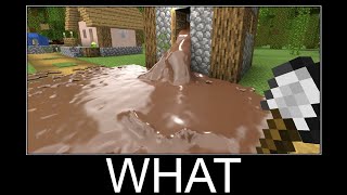 Minecraft wait what meme part 12 realistic chocolate fluid [upl. by Dyrrej]