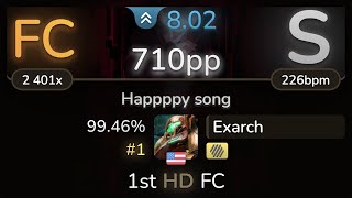 8⭐ Exarch First HD FC on Happppy song happy birthday to me 9946 1 710pp FC  osu [upl. by Nader]