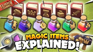 All 23 Magic Items Explained  Best Uses in Clash of Clans [upl. by Anilok182]