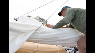 Furling a Catboat Sail [upl. by Elurd]