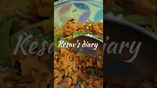 Rice Avarai Potato gravy Carrot Omelette Appalam KesavsDiary [upl. by Ecinev]