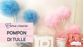 Come creare pompon di tulle [upl. by Niamreg]