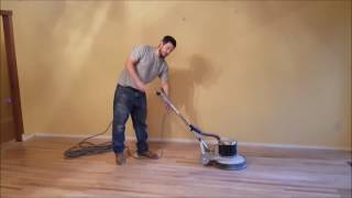 How to Use a WoodFflooring Buffer [upl. by Semyaj]