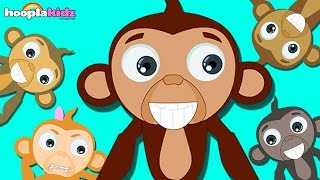 Five Little Monkeys Jumping On The Bed Rhymes  Nursery Rhymes Activities Kids App by HooplaKidz [upl. by Henson]