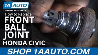 How to Replace Front Ball Joint 0105 Honda Civic [upl. by Dyol201]