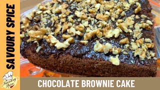 Chocolate Brownie Cake Recipe  Simple Way Of Making The Perfect Fudgy Brownie [upl. by Novia]