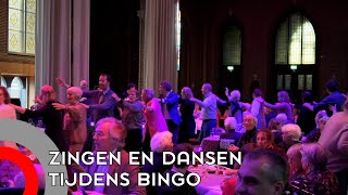 Zingen en dansen tijdens bingo voor ouderen [upl. by Juliette]