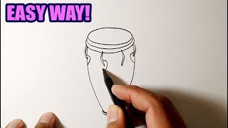 How to draw a percussion  Easy drawing ideas [upl. by Elyac]