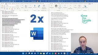 Twee vensters van hetzelfde document in Word naast elkaar [upl. by Airel]
