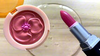 Makeup slimeSatisfying slime coloring with lipstickampHighlighter compilation Lipstick slime ASMR [upl. by Lesoj]