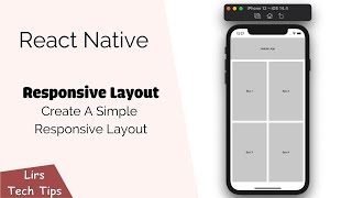 React Native Create A Simple Responsive Layout [upl. by Socin662]