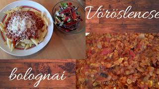 Vöröslencse bolognai  VegetáriánusVegán recept [upl. by Vernita184]