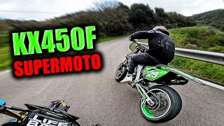 CHASING KAWASAKI KX450F SUPERMOTO  PURE SOUND [upl. by Razec]