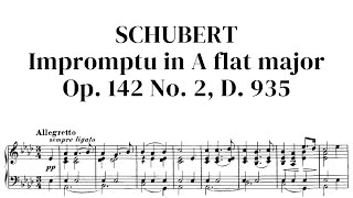 Schubert Impromptu in A flat major Op 142 No 2 D 935 RCM Level 9 Rep C with sheet music [upl. by Arriaes]