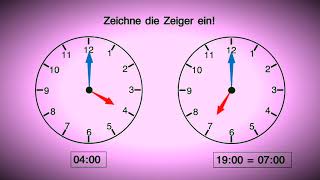 014 Mathe Uhr Stunden und Zeitspannen [upl. by Reckford]