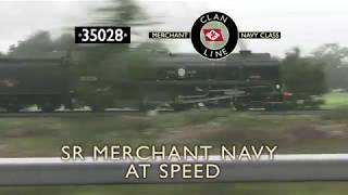 Southern Railway Merchant Navy 35028 Clan Line at speed [upl. by Amada]