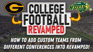 PC The SECRET on how to add CUSTOM TEAMS from different conferences into NCAA Footbal 14 Revamped [upl. by Okun853]