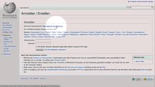 Wikipedia Tutorial Teil 1  Editieren und Anmelden [upl. by Atinob770]