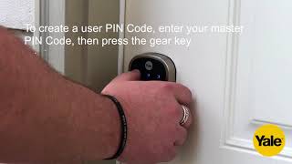 Yale Home Smart Lock Installation  Creating Master and User Pin Codes [upl. by Adnirak569]