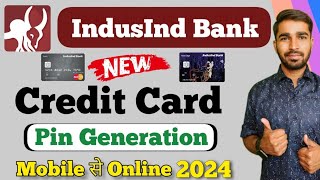 indusind bank credit card pin generation  How to generate indusind credit card pin online [upl. by Naelopan]