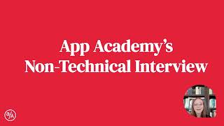 App Academys Non Technical Interview [upl. by Aekahs]