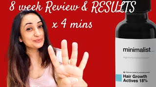 Minimalist Hair Growth Actives Review 8 Weeks Live Result My Honest Opinion on Hair fall amp Growth [upl. by Kenta744]