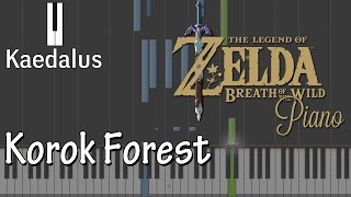 Synthesia Korok Forest  Piano Zelda Breath of the Wild [upl. by Nibbs948]