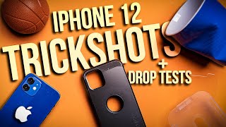 iPhone 12 Drop Tests  Trick Shots  Spigen Tough Armor Case  Review [upl. by Aniratak]