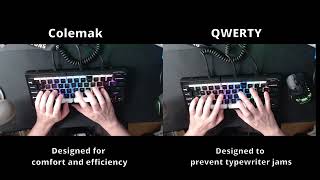 QWERTY vs Colemak Comparison [upl. by Airbmat138]