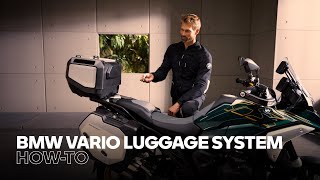 Installing the BMW Vario Luggage System — BMW Motorrad HowTo [upl. by Igal130]