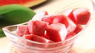 Watermelon Sorbet  Easy 3 step recipe [upl. by Klarika]