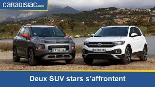 Volkswagen TCross vs Citroën C3 Aircross  les corseovers [upl. by Codie]