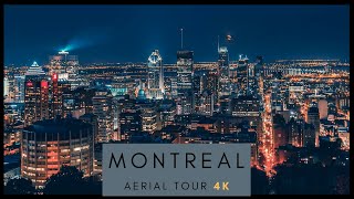 Downtown Montreal  4K AERIAL DRONE SKYLINE TOUR [upl. by Prouty]