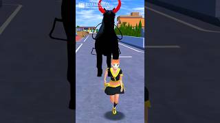 Black horse with red horns  Sakura School Simulator  shorts  Coffin Dance Song Cover [upl. by Lothair245]