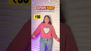 sarojini nagar tryon haul ₹50 💖🛍️ winter edition shorts haul [upl. by Alegnaoj]