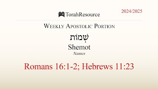 The Weekly Apostolic Portion  Shemot  Names [upl. by Auqinat]