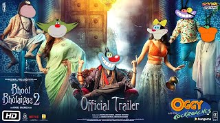 Bhool Bhulaiyaa 2 Oggy Version  Oggy And The Cockroaches  Bhool Bhulaiyaa 2 Official Trailer Spoof [upl. by Rider]