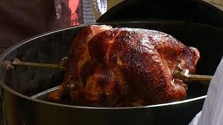 Christmas Turkey Cooked On A Weber 57cm Kettle BBQ Rotisserie [upl. by Amaryl]