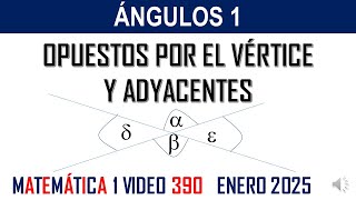 Ángulos 1 Opuestos por el vértice Adyacentes [upl. by Sinnod]