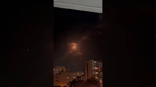 Massive Hezbollah Rocket Attack on Haifa Intercepted by Iron Dome israel irondome haifa [upl. by Ativak]