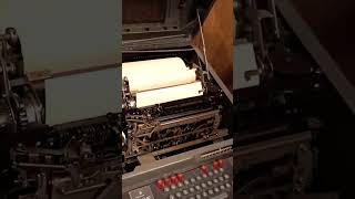 Live Demonstration Of A Teletype Machine At The Pavek Museum [upl. by Dnivra]