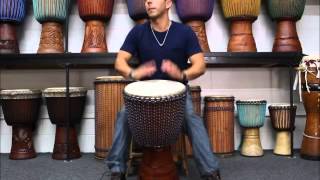 Drumskull Drums amp Anthony Orlando  Ivory Coast Lenke Goat Skin Djembe [upl. by Ysirhc838]