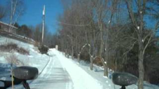 Plowing a Steep Driveway [upl. by Anoirb]