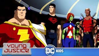 Young Justice  Shazam Hanging With Young Justice  dckids [upl. by Dira775]